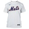 MLB New York Mets Pinstripe Custom Name Number T-Shirt, New York Mets Tee Shirts