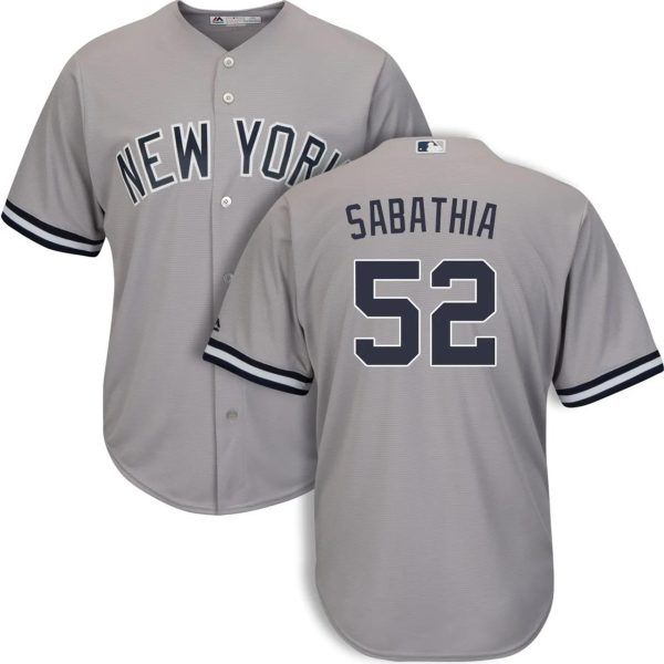 MLB New York Yankees CC Sabathia Road Baseball Jersey, Yankees MLB jersey