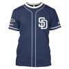 MLB San Diego Padres Custom Name Number Brown T-Shirt, San Diego Padres Tee Shirts