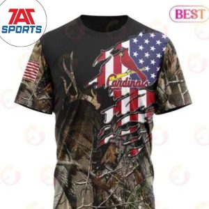 MLB St Louis Cardinals Custom Name Number Special Camo Realtree Hunting 3D T Shirt St Louis Cardinals Gift 2