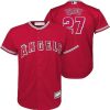 Los Angeles Angels Mike Trout #27 White MLB Baseball Jersey, MLB Angels Jersey