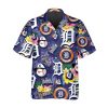 Pattern Logo Detroit Tigers Hawaiian Shirt, Detroit Tigers Aloha Shirt, MLB Hawaiian Shirt