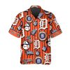 Pattern Logo Detroit Tigers Hawaiian Shirt, MLB Hawaiian Shirt, Detroit Tigers Aloha Shirt
