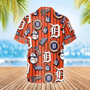 Pattern Logo Detroit Tigers Hawaiian Shirt Detroit Tigers Aloha Shirt MLB Hawaiian Shirt 2