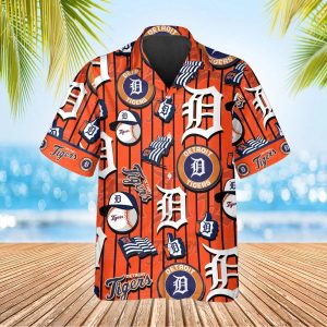 Pattern Logo Detroit Tigers Hawaiian Shirt Detroit Tigers Aloha Shirt MLB Hawaiian Shirt 3
