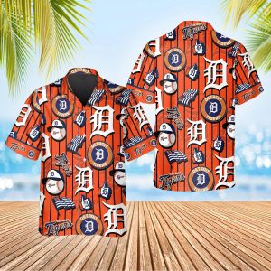Pattern Logo Detroit Tigers Hawaiian Shirt Detroit Tigers Aloha Shirt MLB Hawaiian Shirt 6