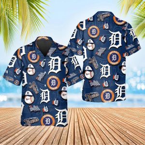 Pattern Logo Detroit Tigers Hawaiian Shirt MLB Hawaiian Shirt 6