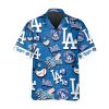 Pattern Los Angeles Dodgers Hawaiian Shirt, Dodgers Aloha Shirt
