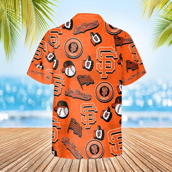 Pattern Logo San Francisco Giants Hawaiian Shirt, MLB Hawaiian Shirt