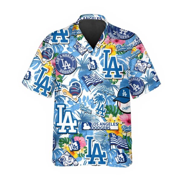 Pattern Los Angeles Dodgers Hawaiian Shirt, Dodgers Aloha Shirt