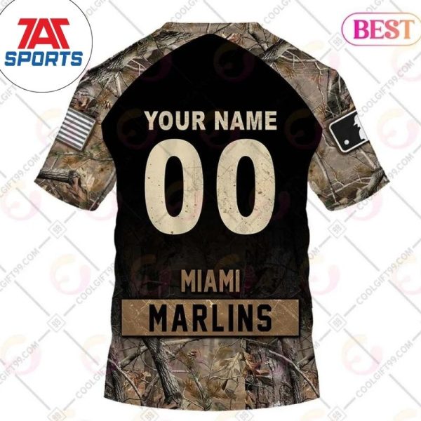 Personalized MLB Miami Marlins Hunting Camouflage 3D Shirt, Miami Baseball Shirt