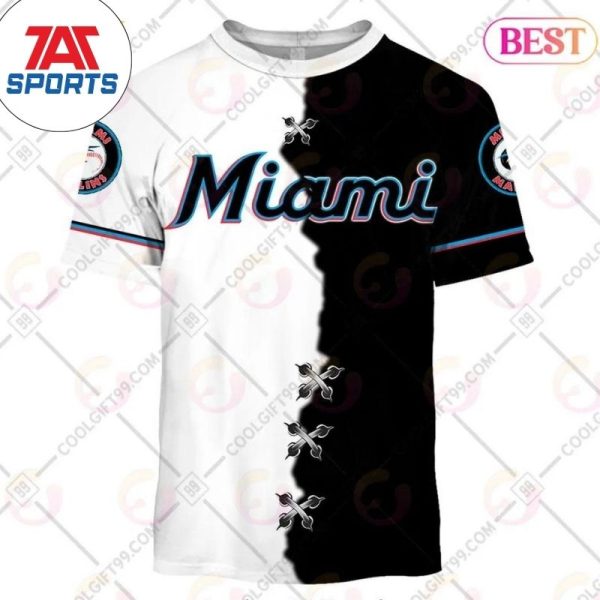 Personalized MLB Miami Marlins Mix Jersey 3D Shirt, Miami Baseball Shirt