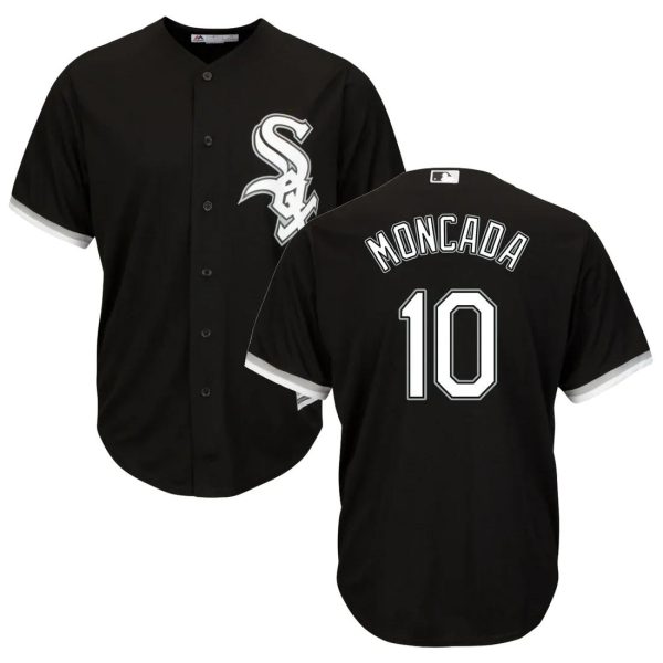 Yoan Moncada Chicago White Sox Black Alternate Replica Baseball Jersey, MLB White Sox Jersey