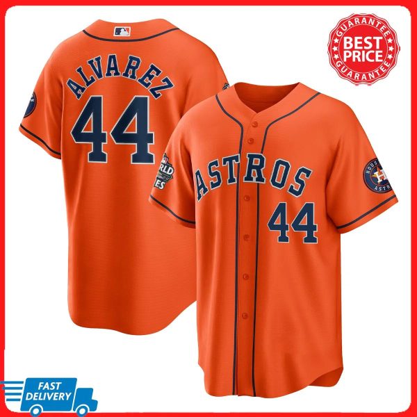 Yordan Alvarez #44 Houston Astros World Series Orange Baseball Jersey, MLB Astros Jersey