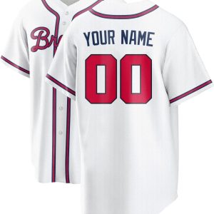 Atlanta Braves Personalized White MLB Baseball Jersey