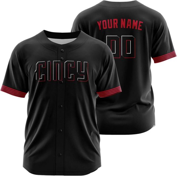 Cincinnati Reds City Connect Personalized Baseball Jersey, Custom Reds Jersey