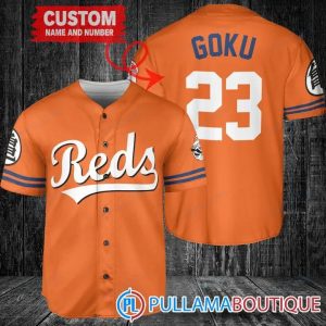 Cincinnati Reds Dragon Ball Z Goku Custom Baseball Jersey