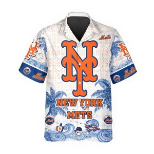 Custom New York Mets Hawaiian Shirt, New York Mets Aloha Shirt, MLB Hawaiian Shirt