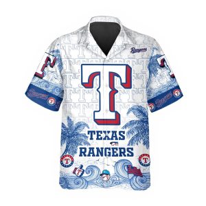 Custom Texas Rangers Hawaiian Shirt, Texas Rangers Aloha Shirt, MLB Hawaiian Shirt