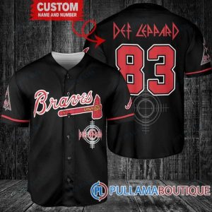 Def Leppard Atlanta Braves Custom Baseball Jersey
