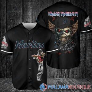 Iron Maiden Miami Marlins Baseball Jersey, Miami Baseball Jersey
