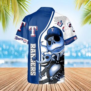 Jack Skeleton Texas Rangers Hawaiian Shirt Texas Rangers Aloha Shirt MLB Hawaiian Shirt 2