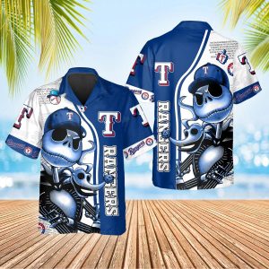 Jack Skeleton Texas Rangers Hawaiian Shirt Texas Rangers Aloha Shirt MLB Hawaiian Shirt 5