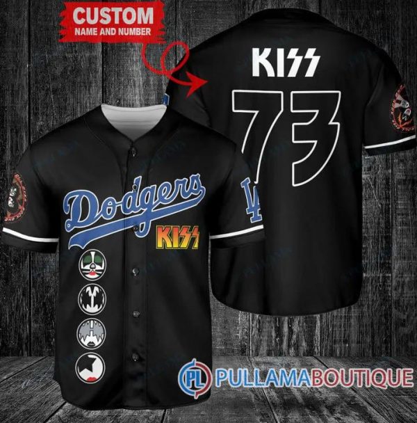 Kiss Los Angeles Dodgers Custom Baseball Jersey, Dodgers Pullover Jersey