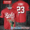 Loki Super Villains GOD Of Mischief Cincinnati Reds White Custom Baseball Jersey, Reds Pullover Jersey