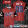 Luffy After Timeskip One Piece Los Angeles Dodgers Custom Baseball Jersey, Dodgers Pullover Jersey