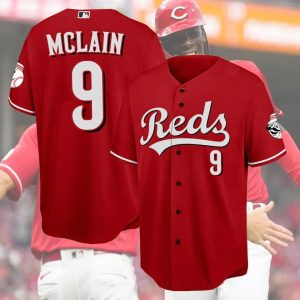 Matt McLain #9 Cincinnati Reds Red Baseball Jersey