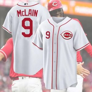 Matt McLain #9 Cincinnati Reds White Baseball Jersey