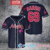 Personalized Atlanta Braves Barbie Gray Baseball Jersey, Atlanta Baseball Jersey