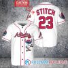 Personalized Atlanta Braves Stitch Navy Baseball Jersey, Braves Pullover Jersey