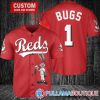 Personalized Cincinnati Reds Bugs Bunny Gray Baseball Jersey, Reds Pullover Jersey