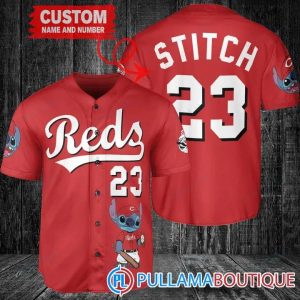 Personalized Cincinnati Reds Stitch Red Baseball Jersey