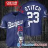 Personalized Los Angeles Dodgers Stitch Gray Baseball Jersey, Dodgers Pullover Jersey