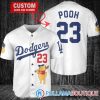 Personalized Los Angeles Dodgers Winnie The Pooh Gray Baseball Jersey, Dodgers Pullover Jersey