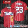 Personalized Miami Marlins Winnie The Pooh Black Baseball Jersey, Miami Baseball Jersey