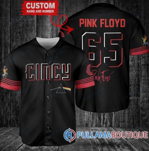 Pink Floyd Cincinnati Reds Custom Baseball Jersey, Reds Pullover Jersey