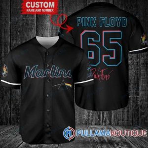 Pink Floyd Miami Marlins Custom Baseball Jersey