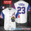 Star Wars Baby Yoda Atlanta Braves White Custom Baseball Jersey, Braves Pullover Jersey