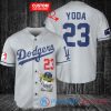 Star Wars Baby Yoda Los Angeles Dodgers Blue Custom Baseball Jersey, Dodgers Pullover Jersey
