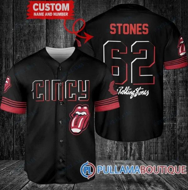 The Rolling Stone Cincinnati Reds Custom Baseball Jersey, Reds Pullover Jersey