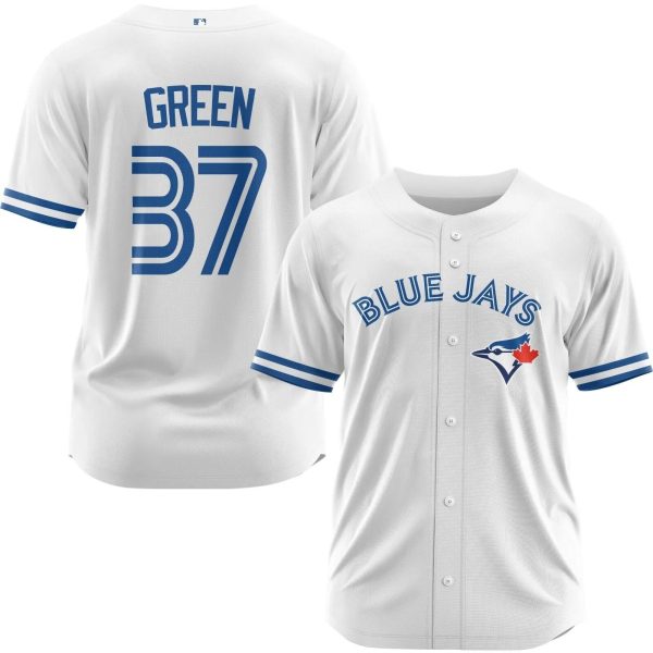 Toronto Blue Jays Chad Green 37 White MLB Baseball Jersey, MLB Blue Jays Jersey