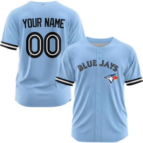 Toronto Blue Jays Customized Player Name & Number Light Blue Baseball Jersey, Custom Blue Jays Jersey