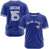 Toronto Blue Jays Pearson #24 Blue MLB Baseball Jersey, MLB Blue Jays jersey
