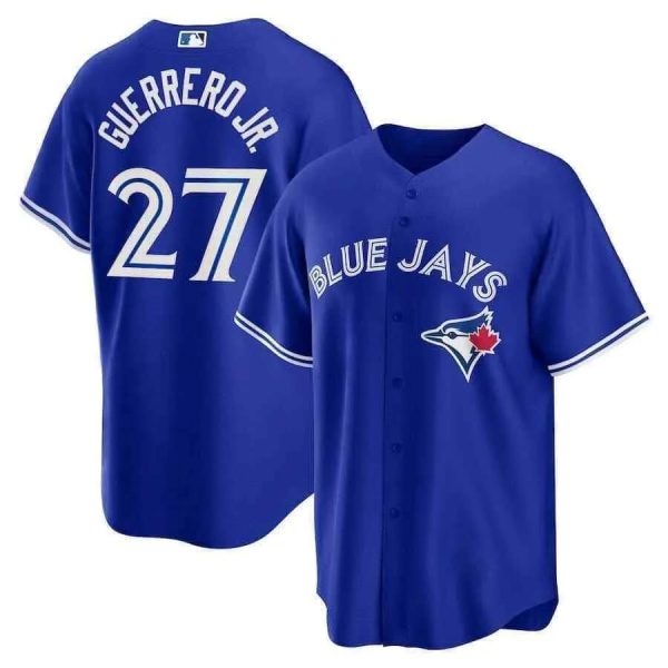 Toronto Blue Jays Vladimir Guerrero Jr. Blue MLB Baseball Jersey, MLB Blue Jays jersey