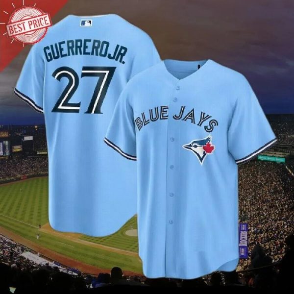 Vladimir Guerrero Jr No#27 Toronto Blue Jays Baseball Jersey, MLB Blue Jays jersey