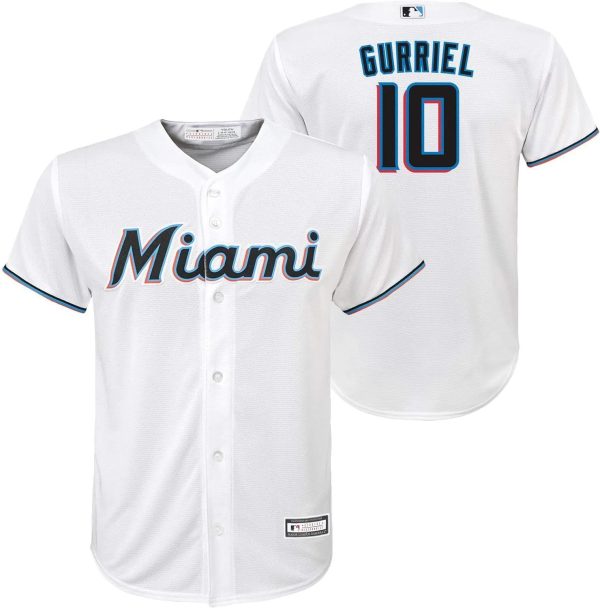 Yuli Gurriel Miami Marlins White MLB Baseball Jersey, Marlins MLB jersey